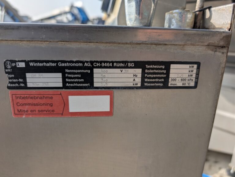Winterhalter GM 85 groentewasmachine – foto 11