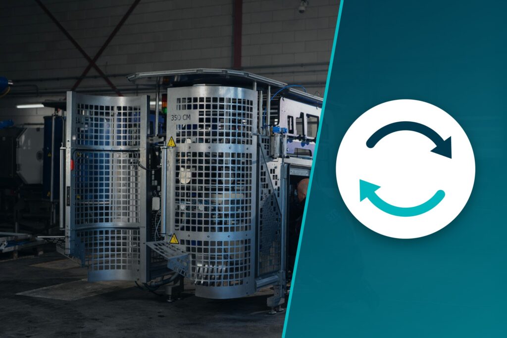 Inruil bij STC Food Solutions: gebruikte machine in de werkplaats met inruilsymbool