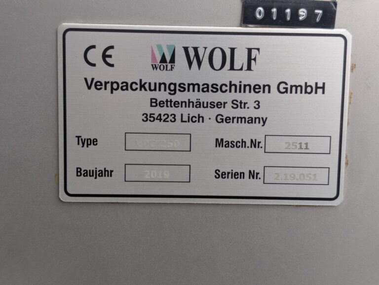 2019 Wolf VPC 250 vertical packaging machine – photo 54